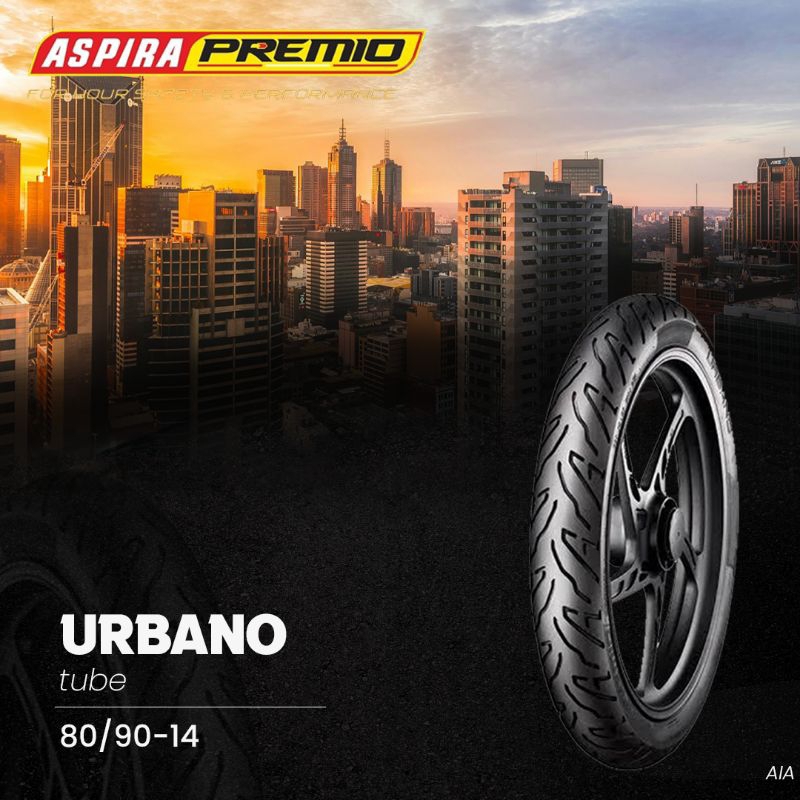 Aspira Premio Urbano ukuran 80/90-14 Front / rear Ban Matic