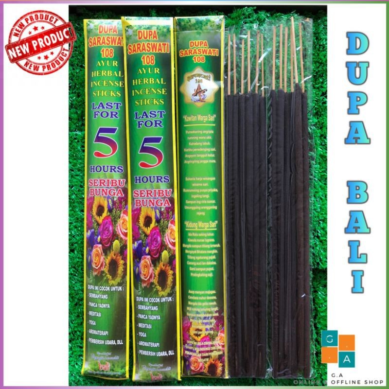 [ Dupa Saraswati Bali ] Hio 5 Jam Aromaterapi Ayur Herbal Seribu Bunga