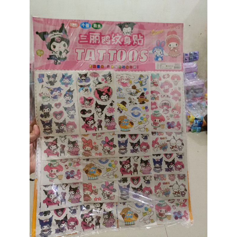 mainan anak stiker tato || mainan tempel gambar terkini || bagus lucu murah