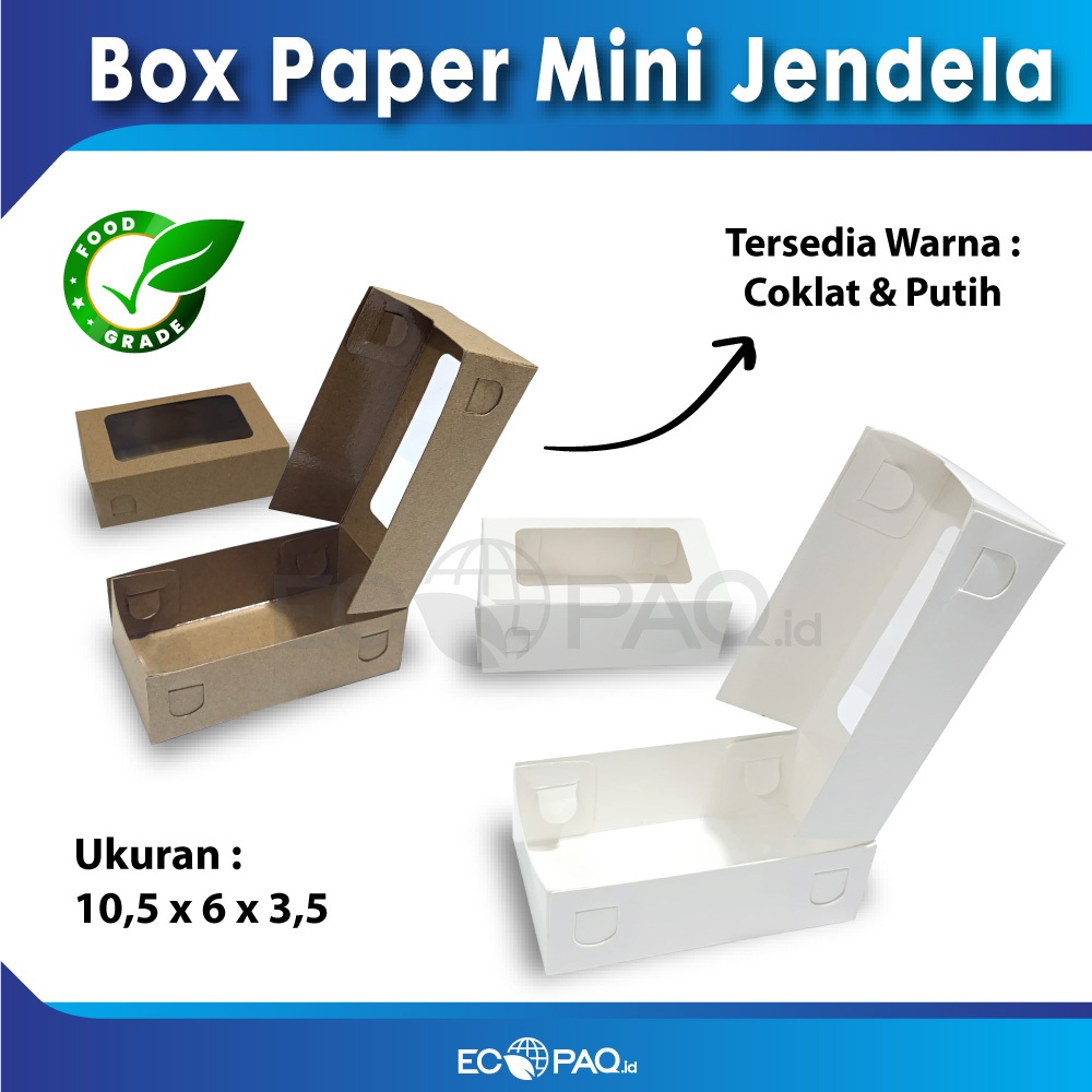 Box Cake - Kotak Kue - Box Donat - Kotak Polos - MINI- 10,5x6x3,5 cm
