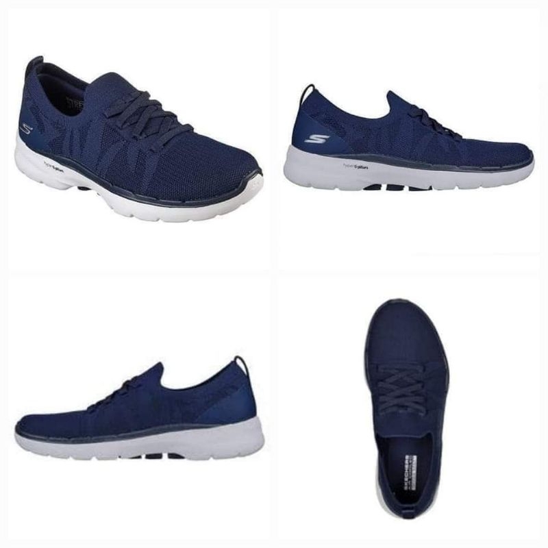 SALEEE 100% Original Skechers Go Walk 6 Navy Women's Walking Shoes Kode Produk : 124536/NVY