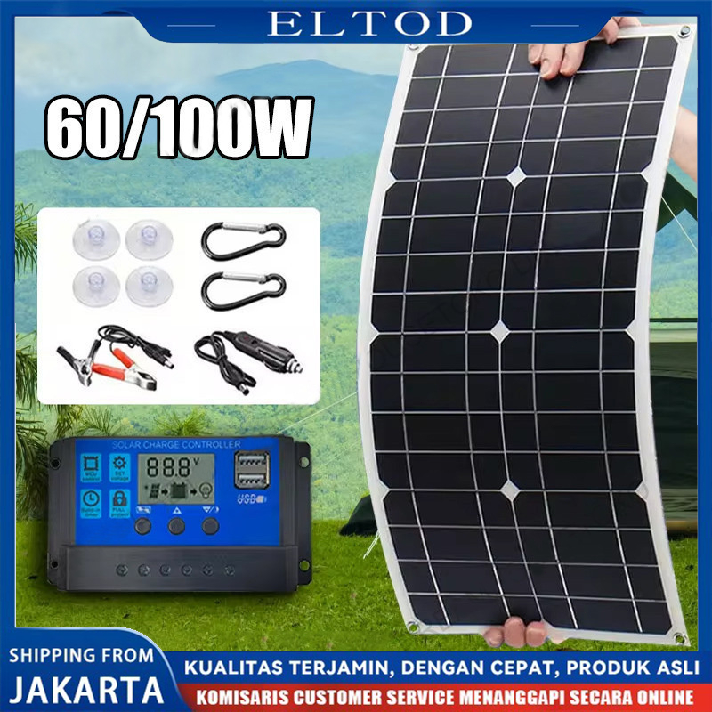 100W SOLAR PANEL PANEL SURYA PEMBANGKIT LISTRIK TENAGA SURYA 60W SOLAR PANEL PANEL SOLAR PANEL SURYA