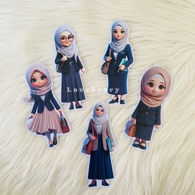 Topper Buket Ibu Guru Hijab