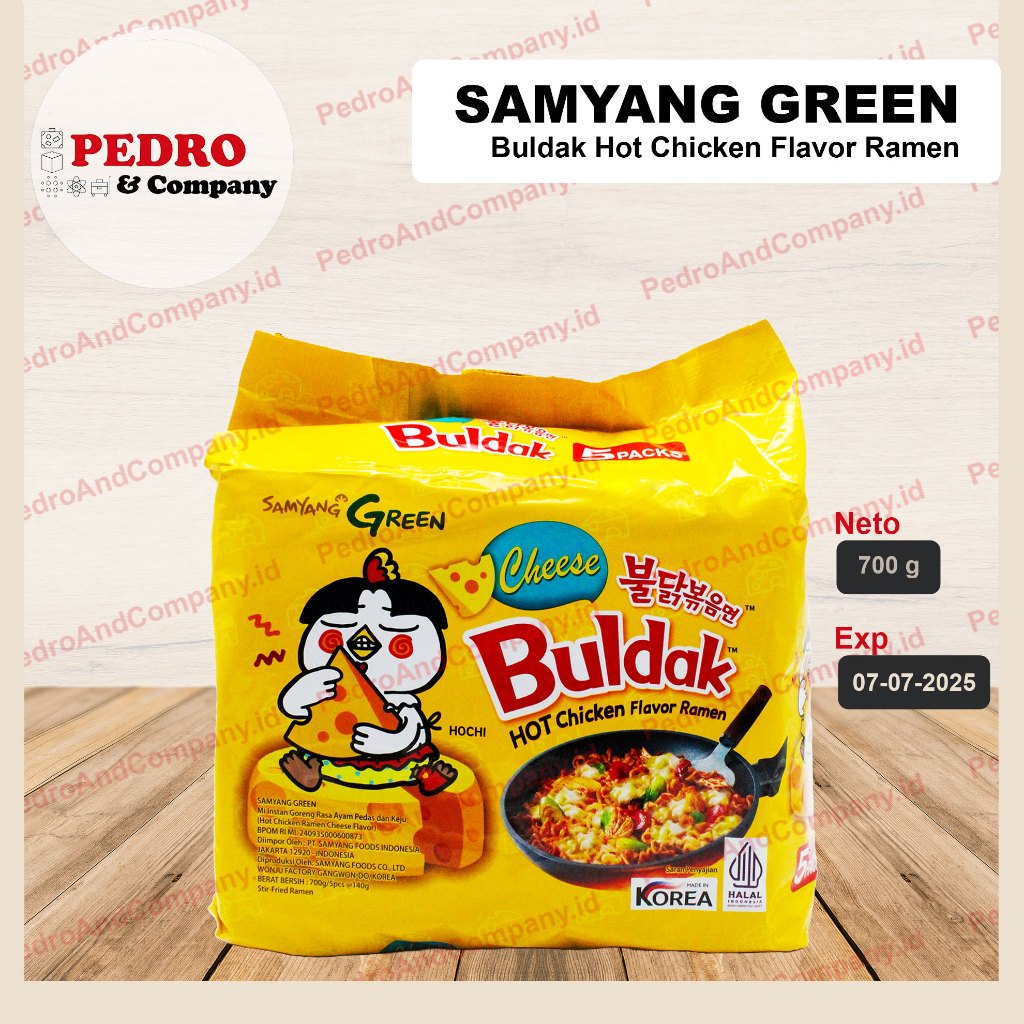 

Samyang green buldak CHEESE KEJU 700 gram 5pc mi instant goreng