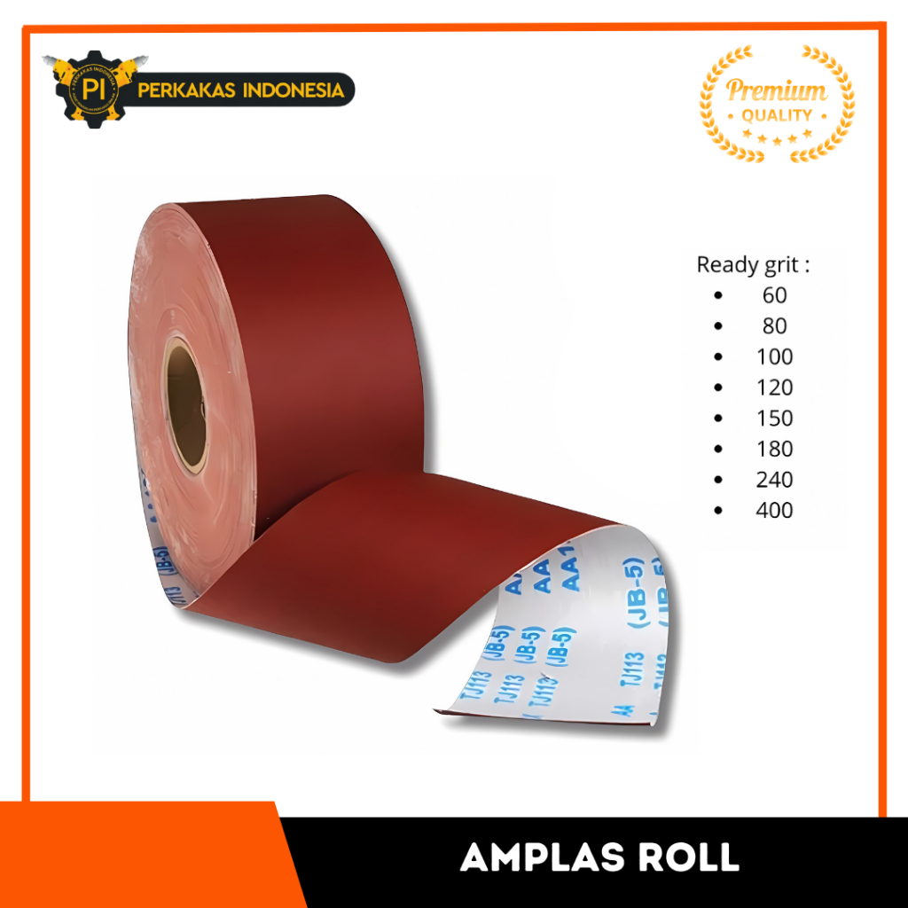 Amplas Gulungan Meteran Grit 100 Amplas Roll Kain Meteran Grit 100 Kayu Tembok Besi Kertas Gosok Rol