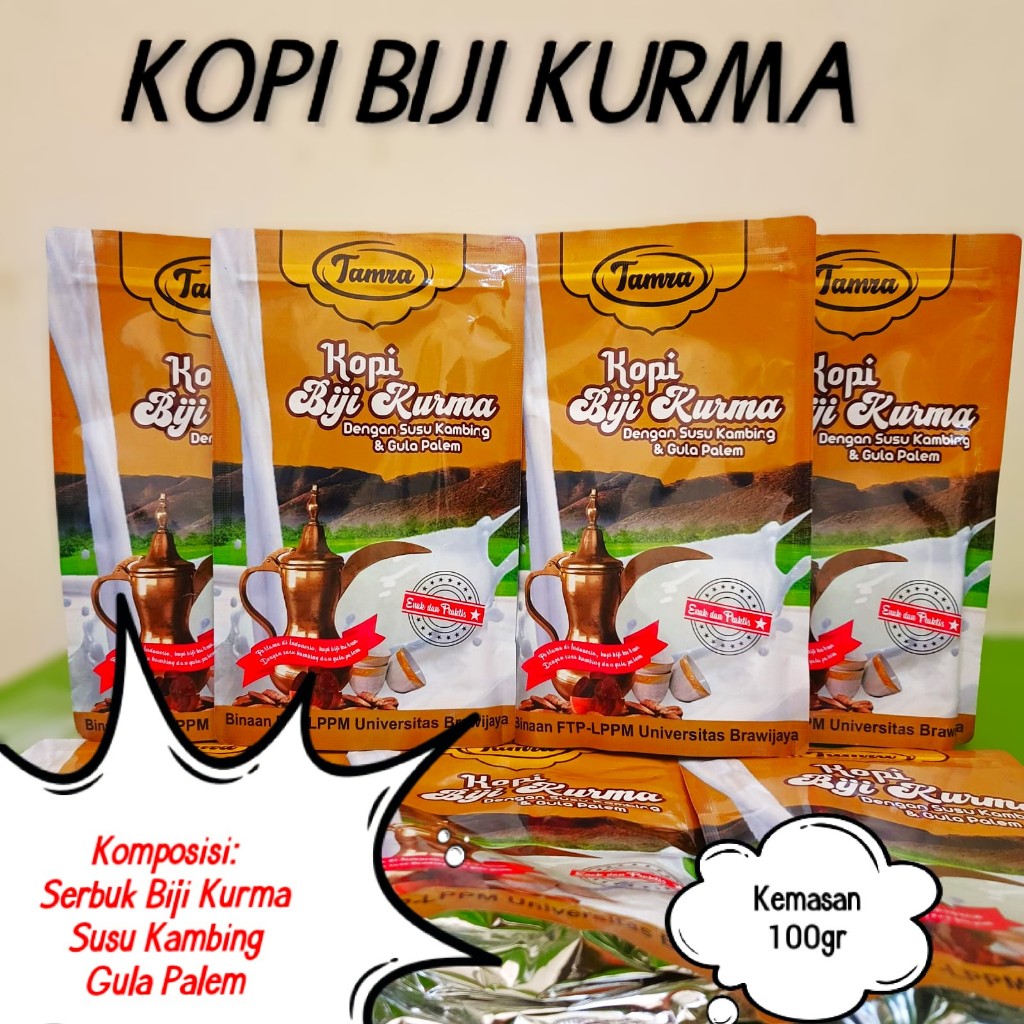 

kopi biji kurm susu kambing gula palem 100gr kopi murni bubuk biji kurma campuran susu kambing aman untuk lambung