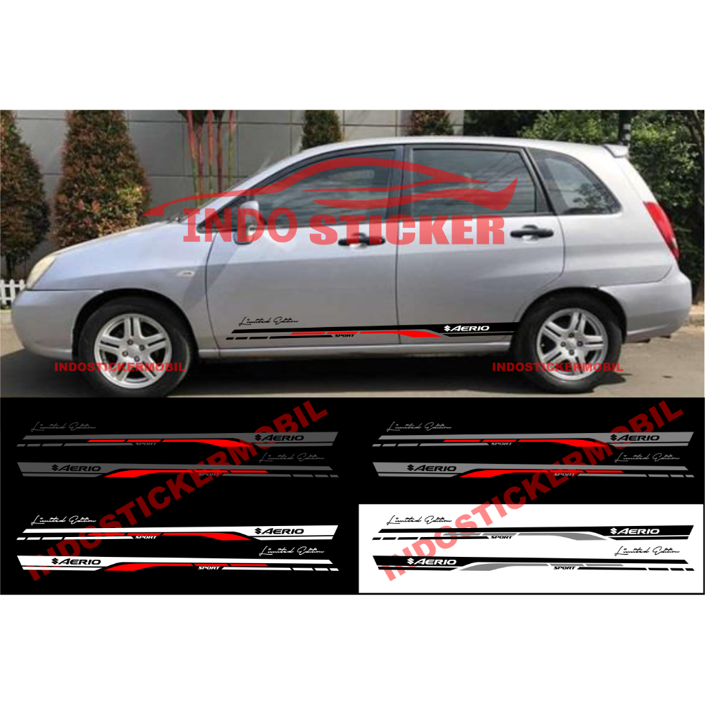 sticker mobil suzuki aerio cutting stiker list mobil aerio
