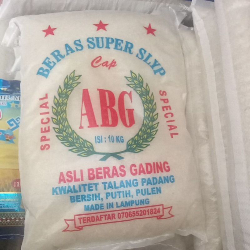 

beras ABG super premium pulen dan bersih 10 kg dan 5 kg