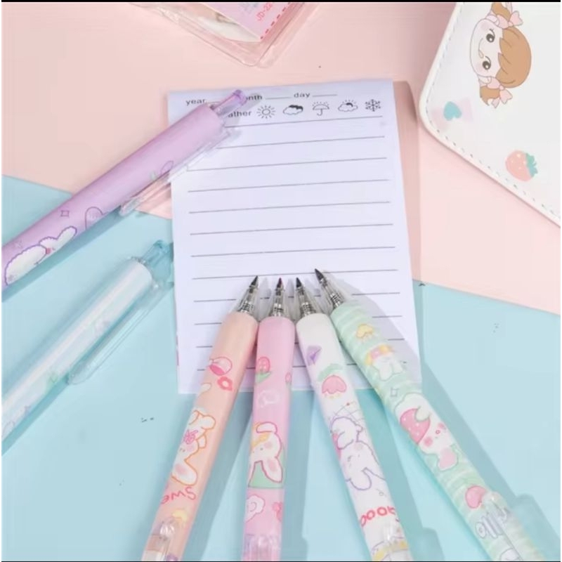 

Pulpen Mekanik / Pulpen Cetekan / Bolpoin Mekanik / Pena Mekanik Gel 0,5MM Kelinci Cute