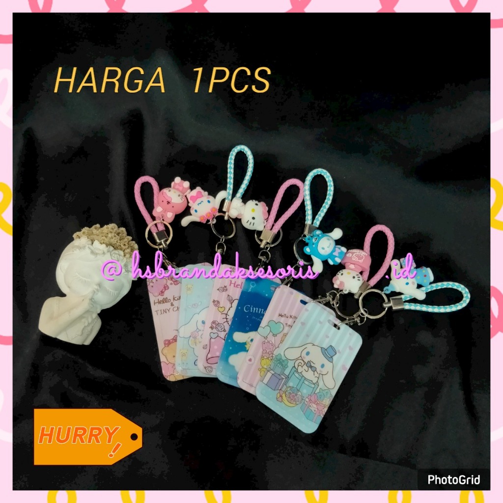 

2IN1 ID CARD & KEYCHAIN / GANTUNGAN KUNCI TEMPAT KARTU / TEMPAT KARTU HELLO KITTY / PELINDUNG KARTU FLAP / ID CARD KARAKTER LUCU / SANRIO NAME TAG CARD HOLDER / CR6375