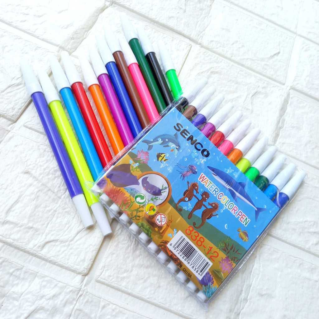 

Spidol Set 12 Warna Pen Warna Coloring Markers Series 838-12