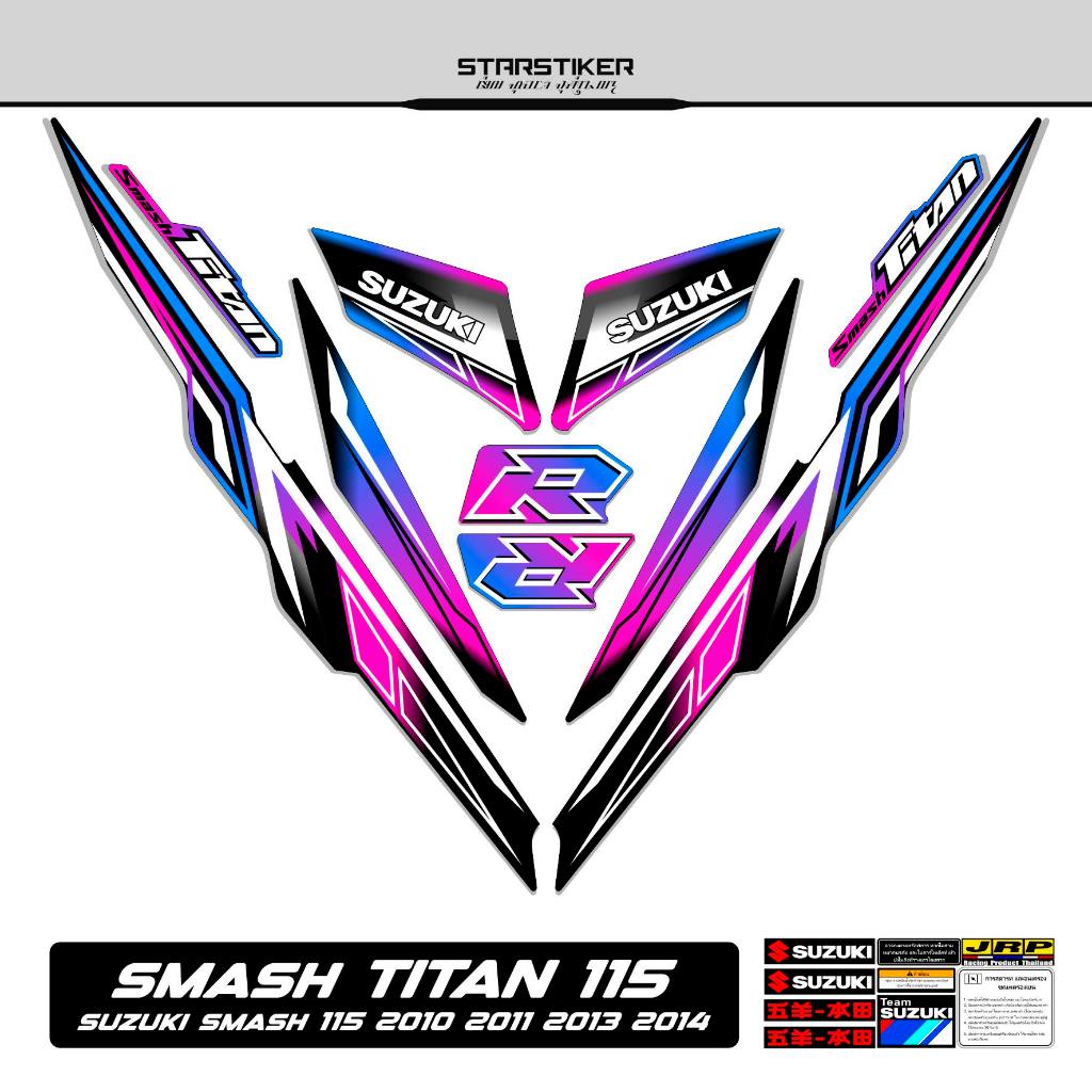 Striping Smash Titan 115 Mtf 23 Suzuki 2010 2011 2012 2013 2014 Stiker Sticker Lis Les Variasi StrX