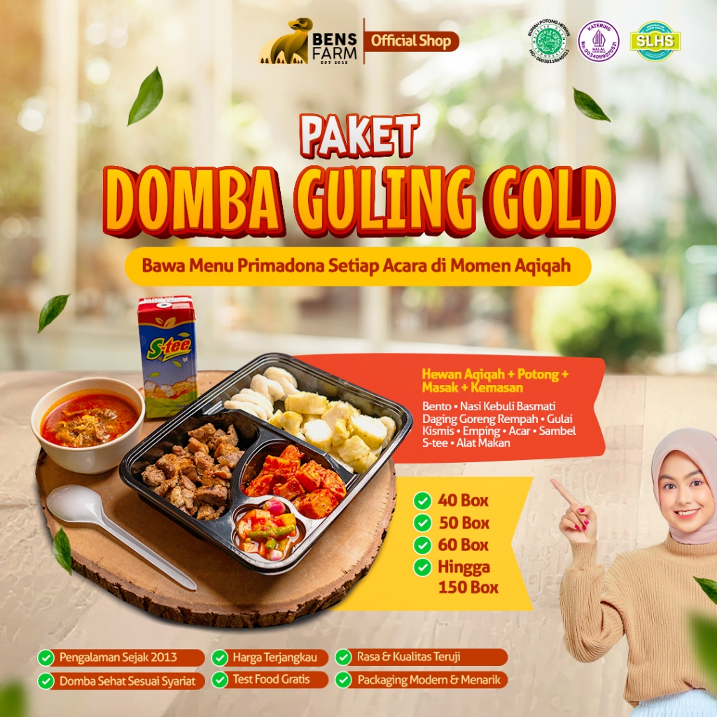 

Bens Farm - Paket Aqiqah Domba Guling Gold