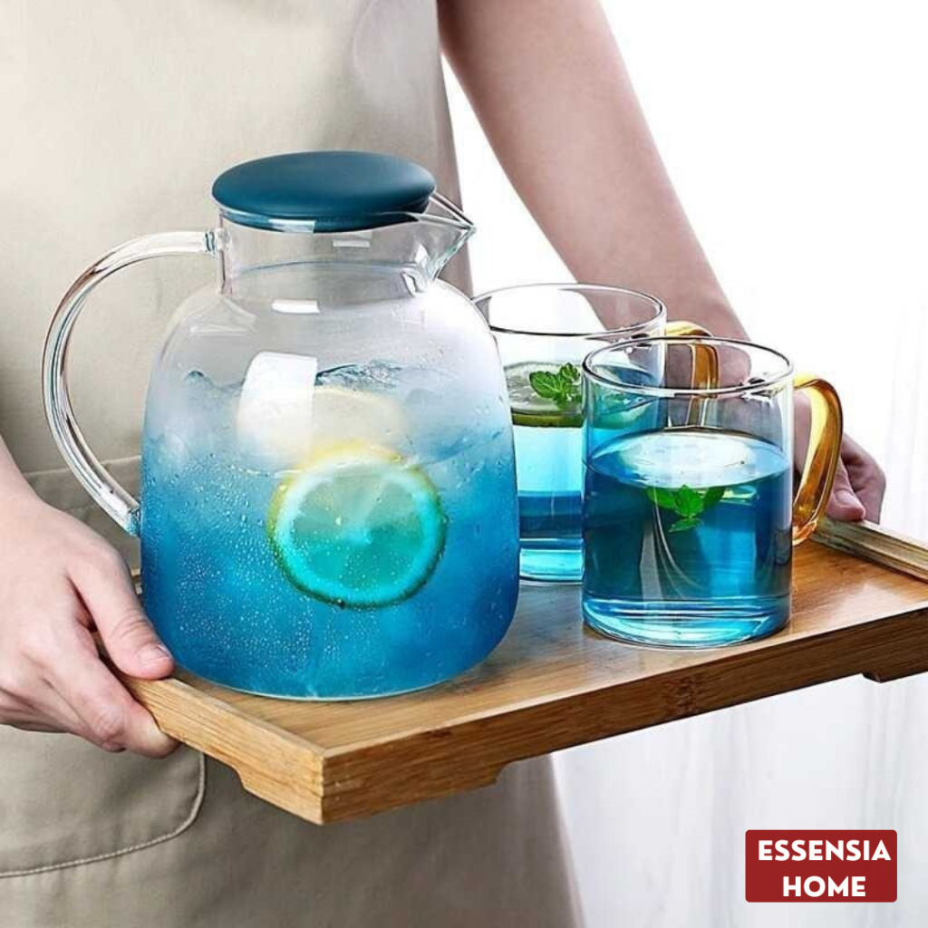 ESSENSIA Teko Kaca Teh Pitcher Tahan Panas Api Borosilicate 1800ml