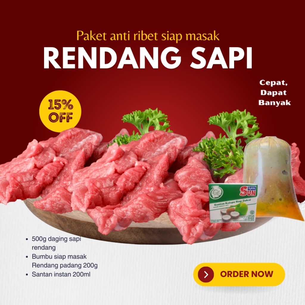 

PAKET HEMAT ANTI RIBET RENDANG SAPI SPESIAL