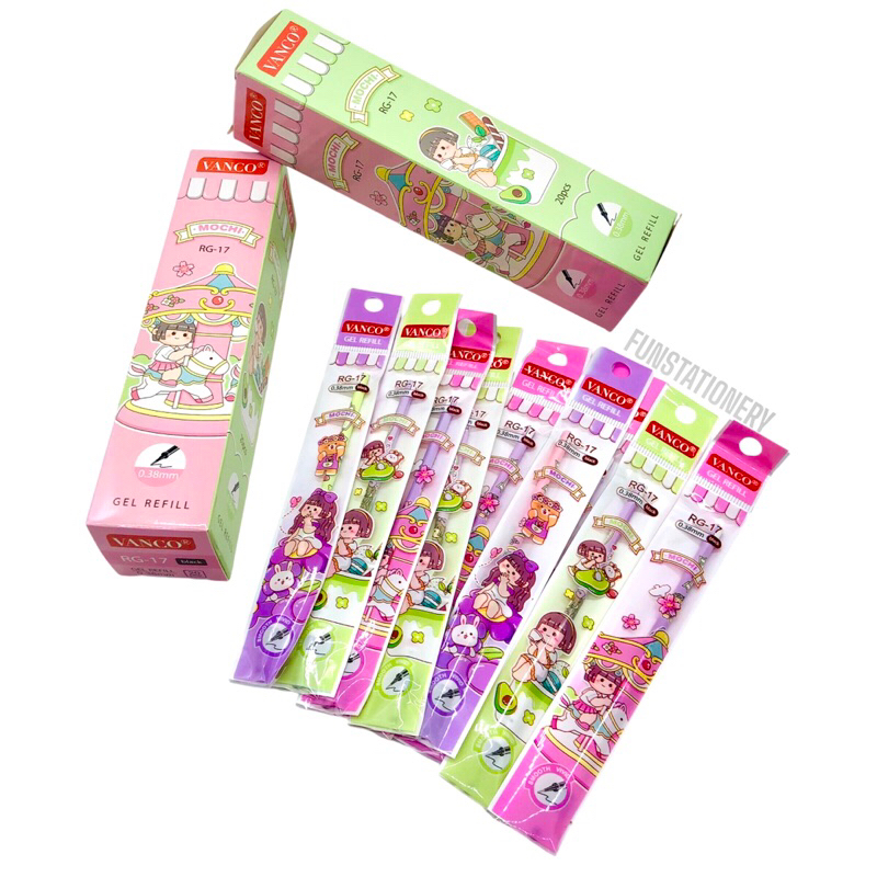 

(20 PCS) REFILL PULPEN GEL VANCO MOMO RG-17 / ISI ULANG BALL PEN / PENA