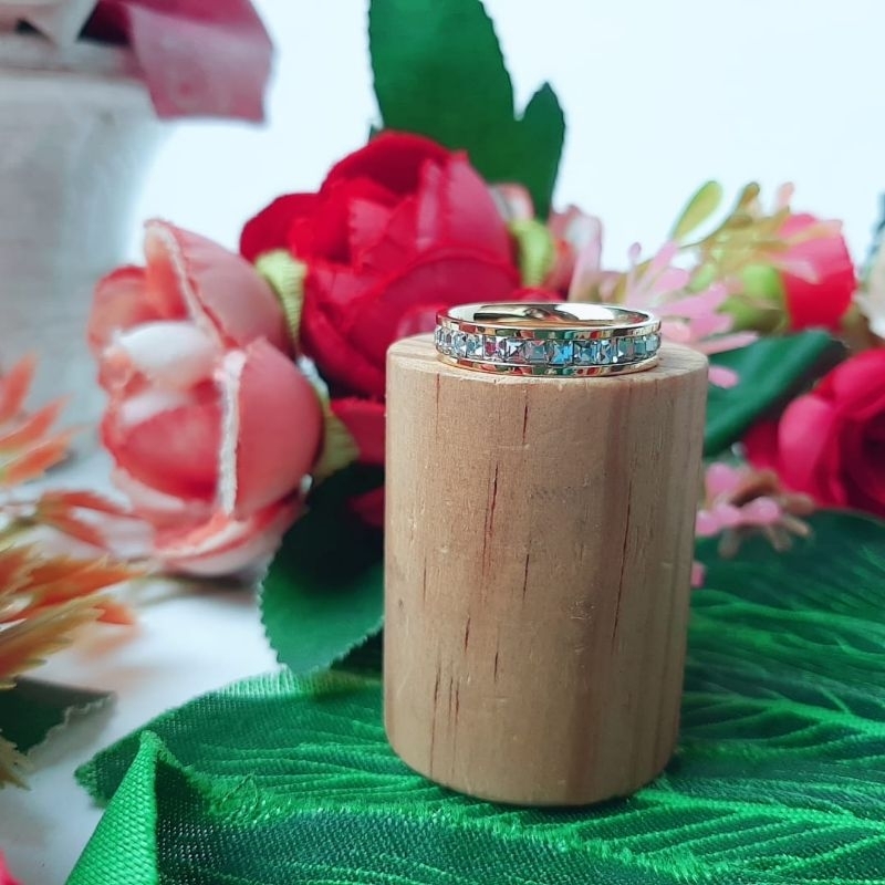 Cincin Titanium Mata Baris / Cincin Mata Baris Titanium Warna Gold