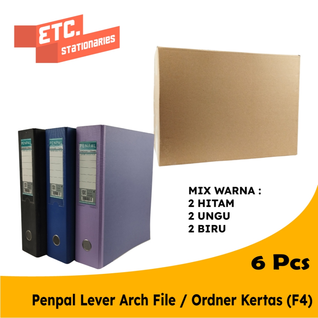 

[6 Pcs] Penpal Paper Lever Arch File / Ordner Kertas Folio [F4] PL-771
