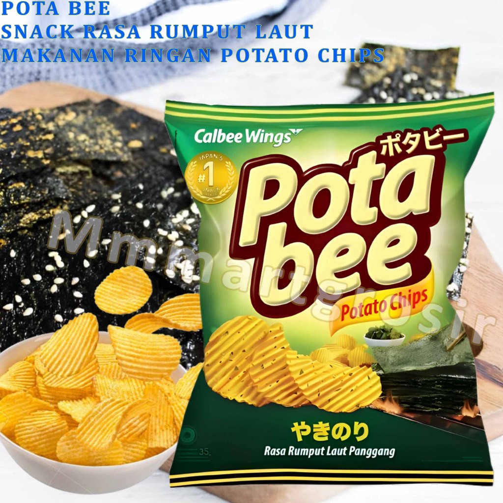 

Potabee / Snack Potato Chips / Snack Rasa Rmput Laut Panggang / 35gr