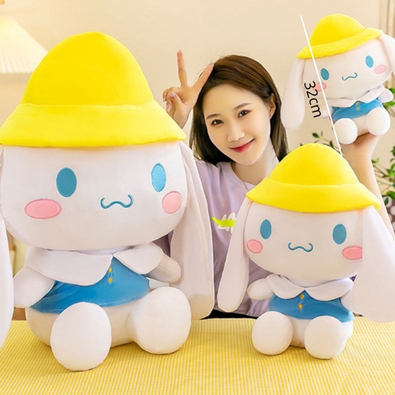 boneka cinamoroll boneka sanrio 32 cm boneka cinamoroll topi