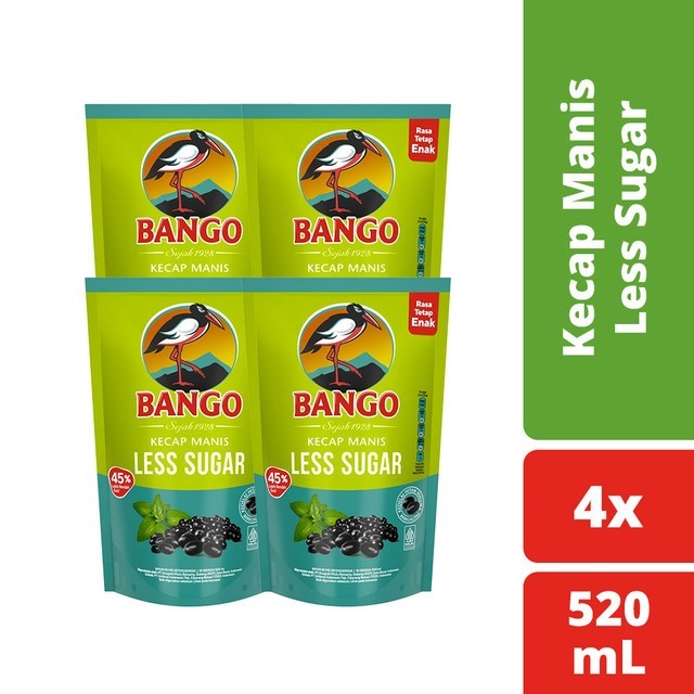 

[ Paket Isi 4 ] Bango Kecap Manis Less Sugar 520ml