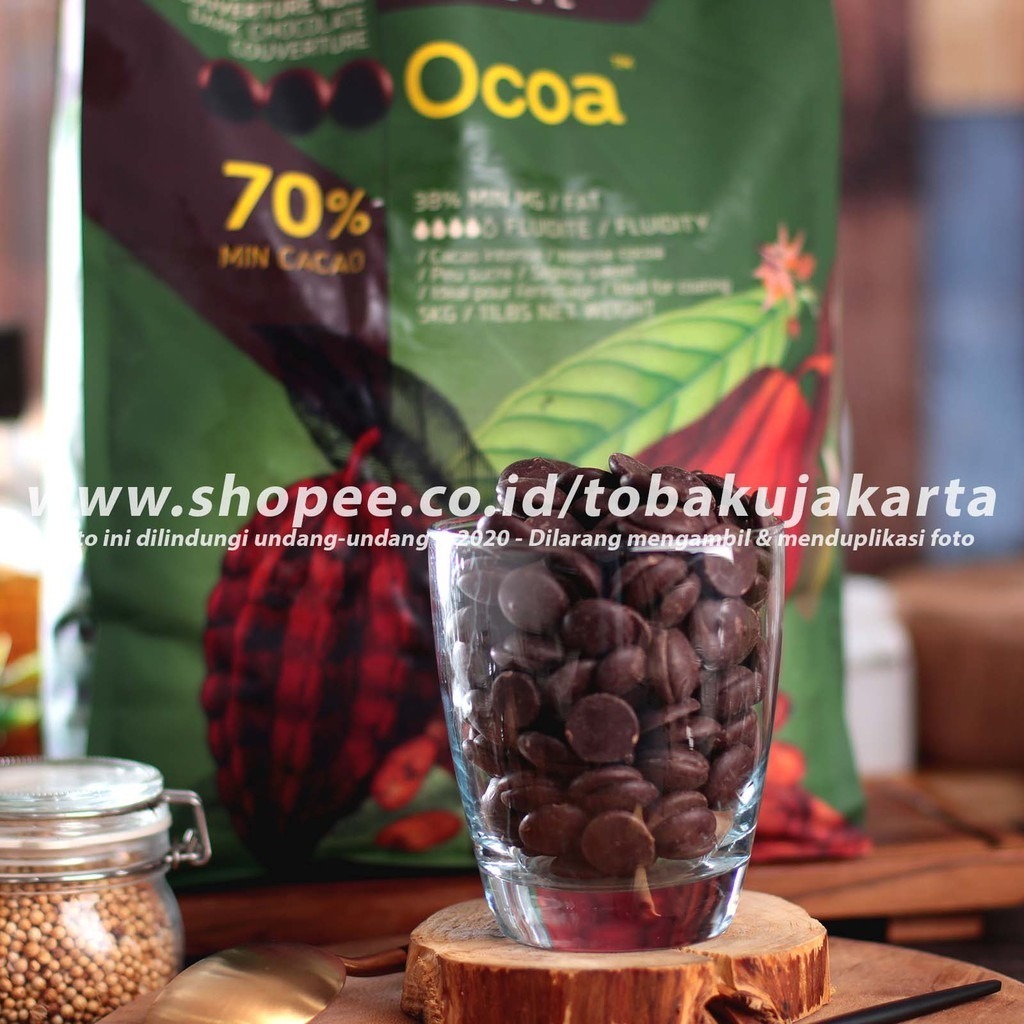 

Cacao Barry Callebaut OCOA 500gr 70% Dark Chocolate Couverture Coklat