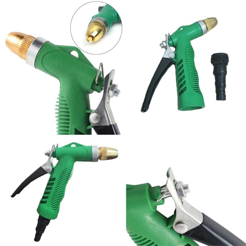 (HIJAU) Semprotan pistol air selang cuci mobil dan motor