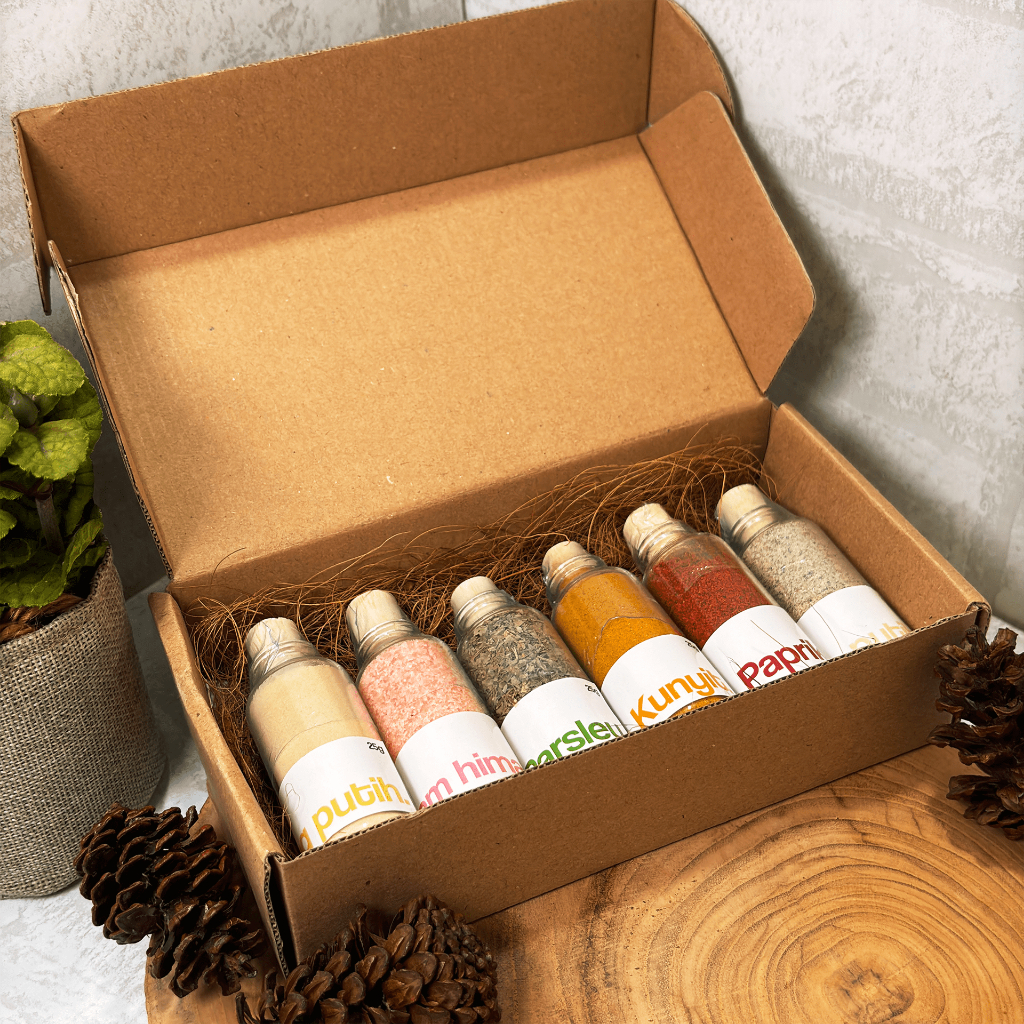 

HOT SALE Hampers Bumbu Dapur Lengkap 6 Botol - Kado Unik Gift Box Masak untuk Ibu & Teman - Free
