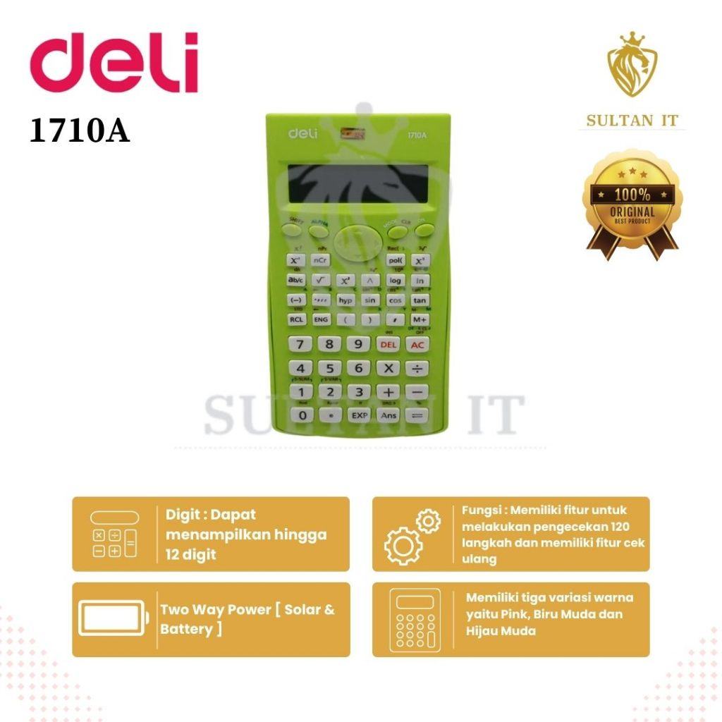 

KALKULATOR / CALCULATOR SCIENTIFIC DELI 1710A ORIGINIAL