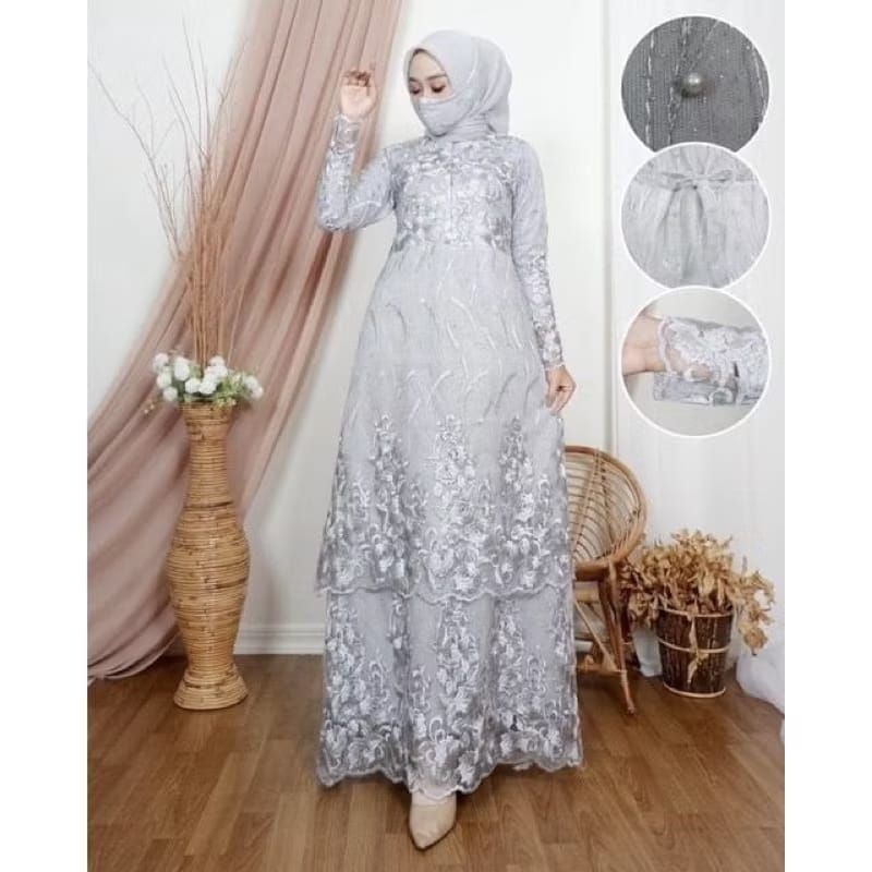 Gamis bruklat baru/gamis syahrini/gamis kondangan/gamis syari/gamis ootd kondangan/gamis wisuda/gami