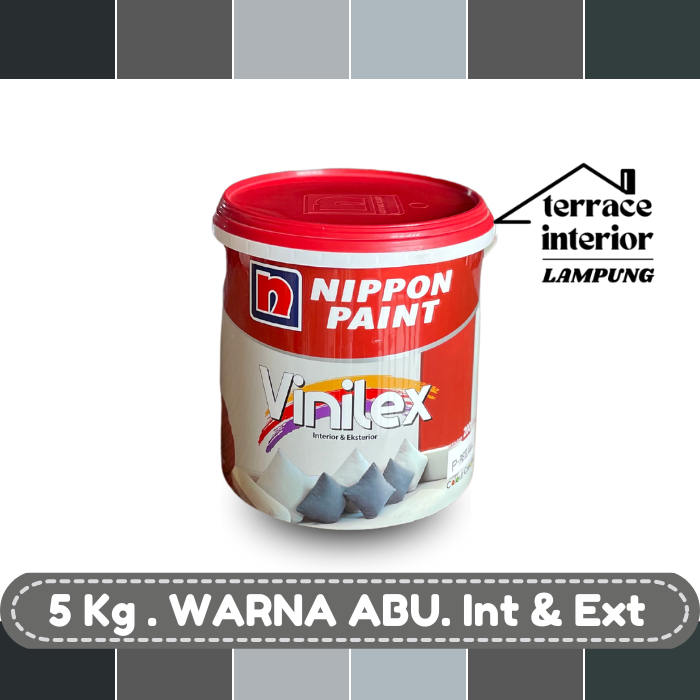 Cat Tembok Nippon Vinilex 5000 Interior & Exterior Abu 5 Kg