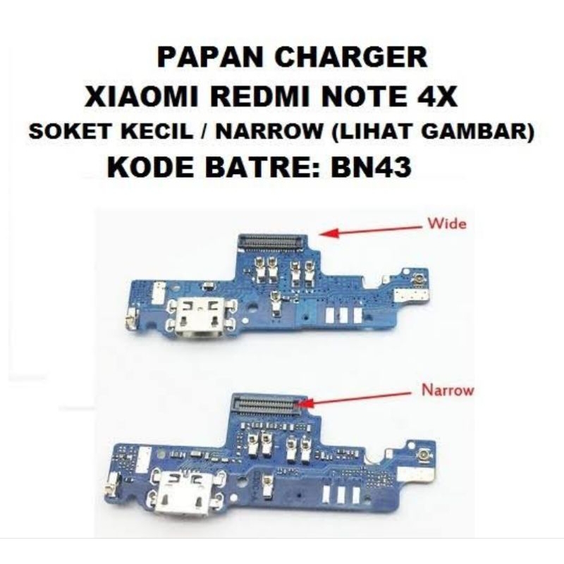 FLEXIBLE KONEKTOR CHARGER MIC XIAOMI REDMI NOTE 4X SNAPDRAGON PAPAN CAS