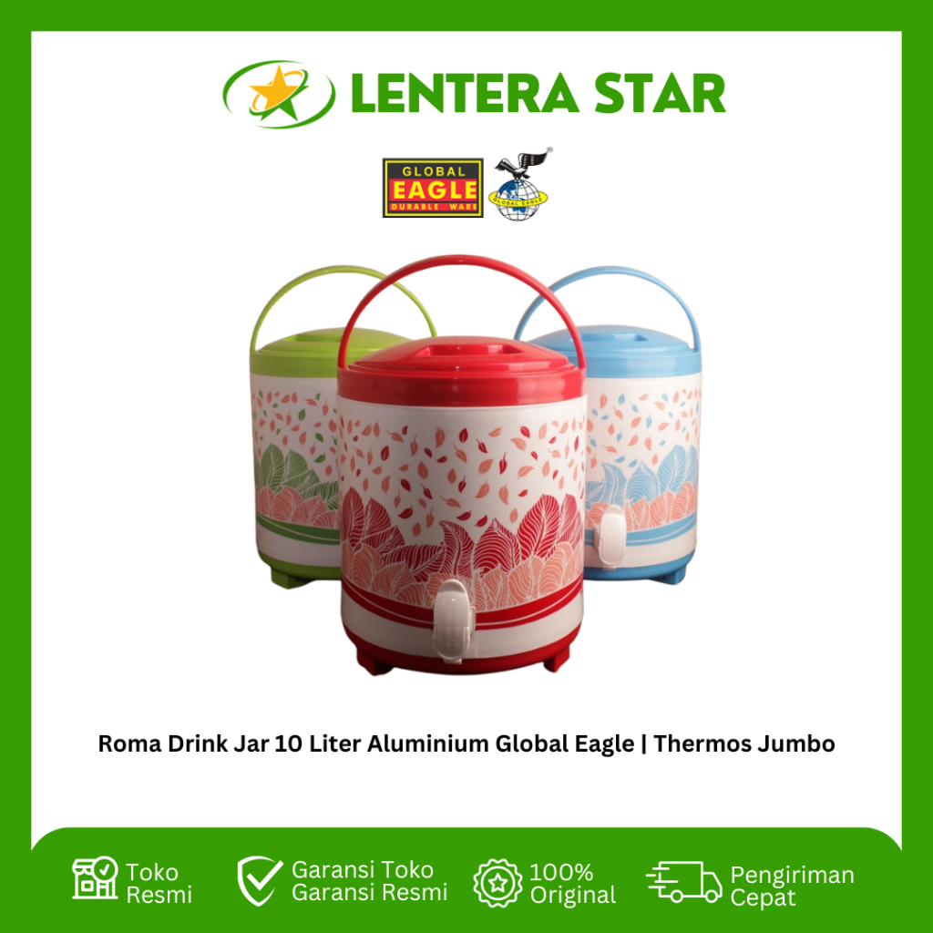 Roma Drink Jar  6 Liter 10 Liter Aluminium Global Eagle | Thermos Jumbo