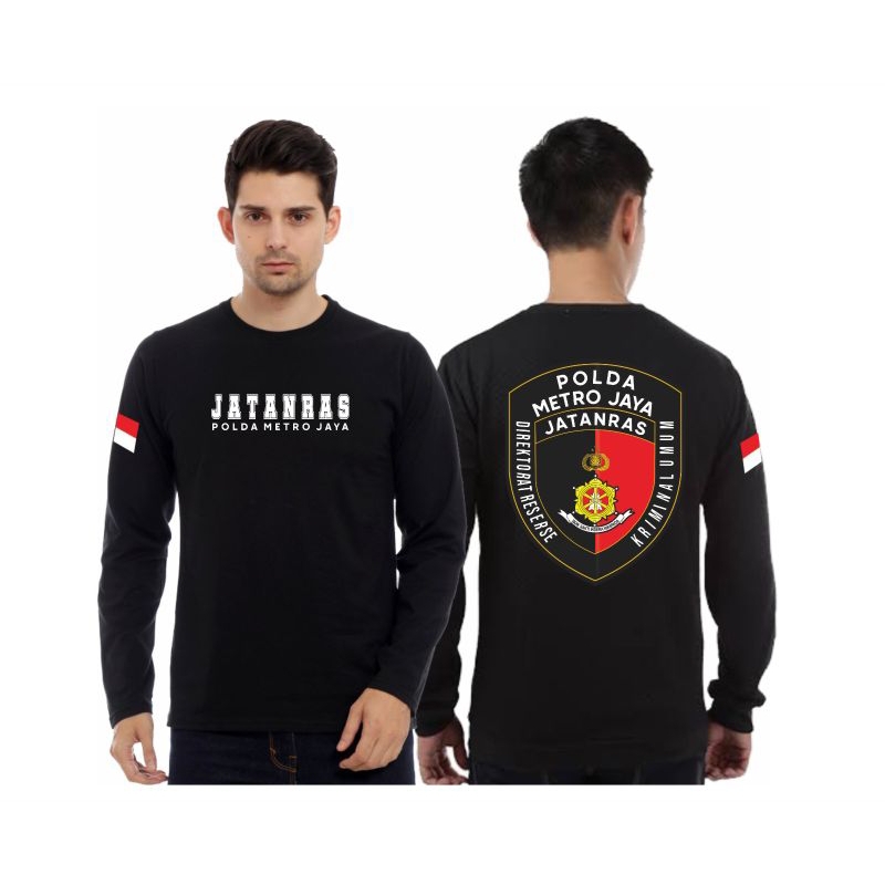 Kaos Jatanras Lengan Panjang Polda Metro Jaya Polda Jabar Tshirt Pria