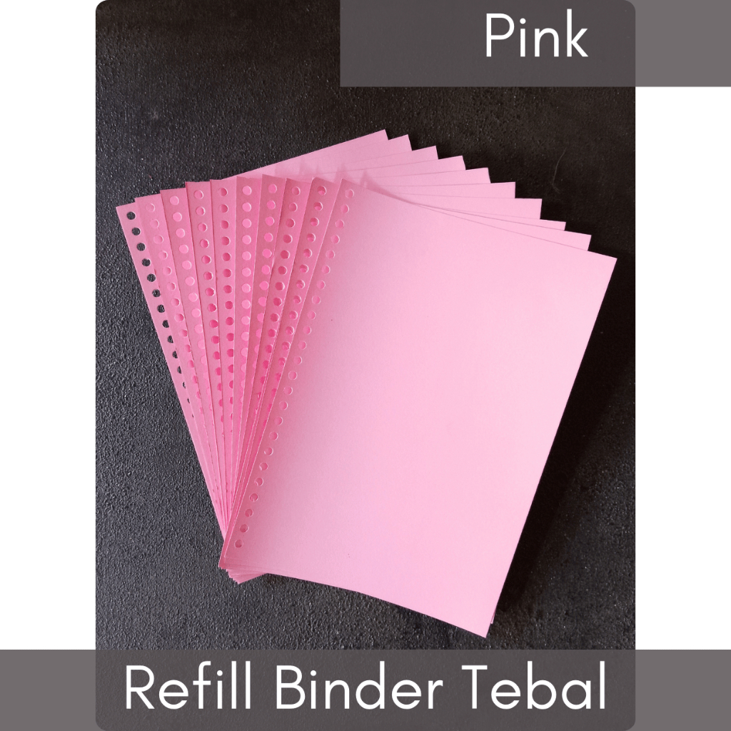 

[10pc PINK] Refill Binder Tebal Polos / Pembatas Binder / Kertas Notebook Isi Kertas Binder A5