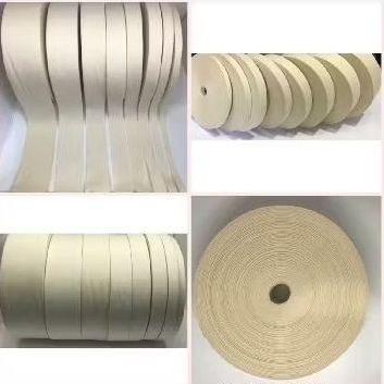 1 Roll - Label Pita Katun Polos Cream | LABEL HIJAB | BAJU