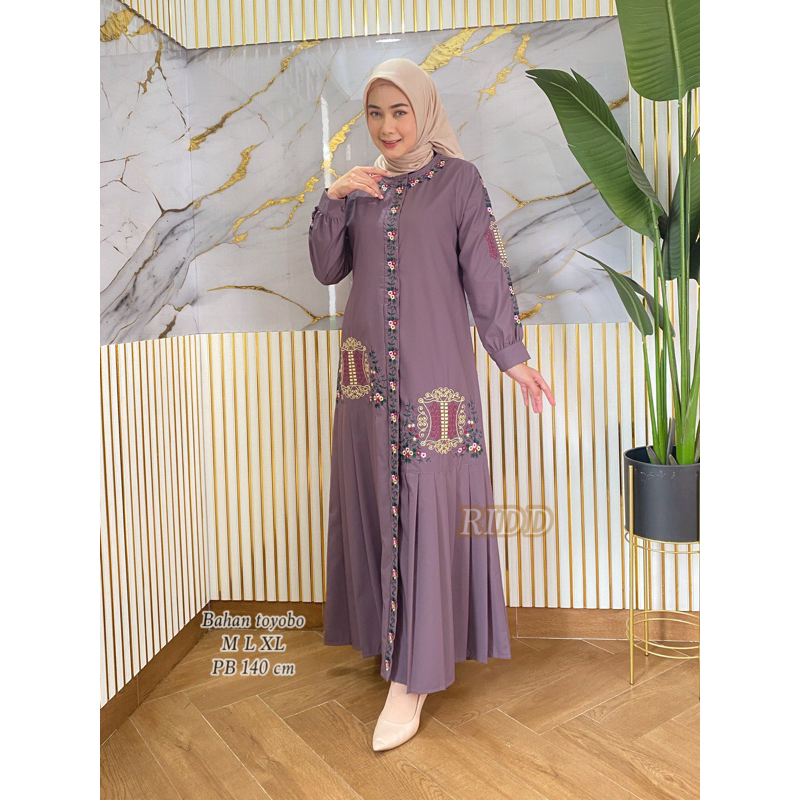 gamis bordir pintu aceh/gamis wanita/pakaian wanita/bordir pintu aceh/bahan toyobo/gamis remaja