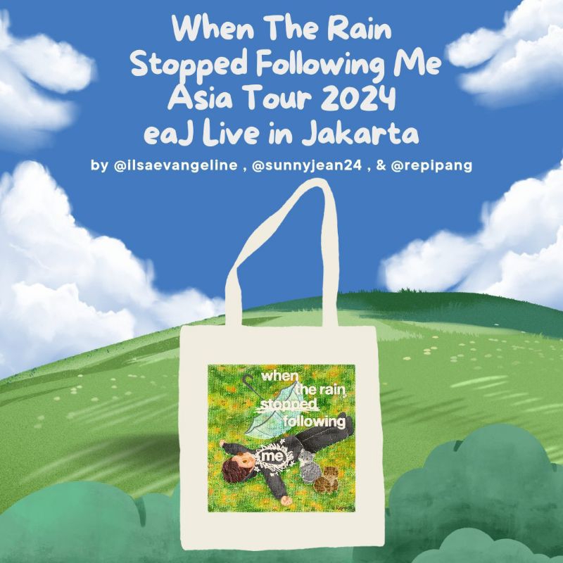 freebies totebag eaj park when the rain stopped following me