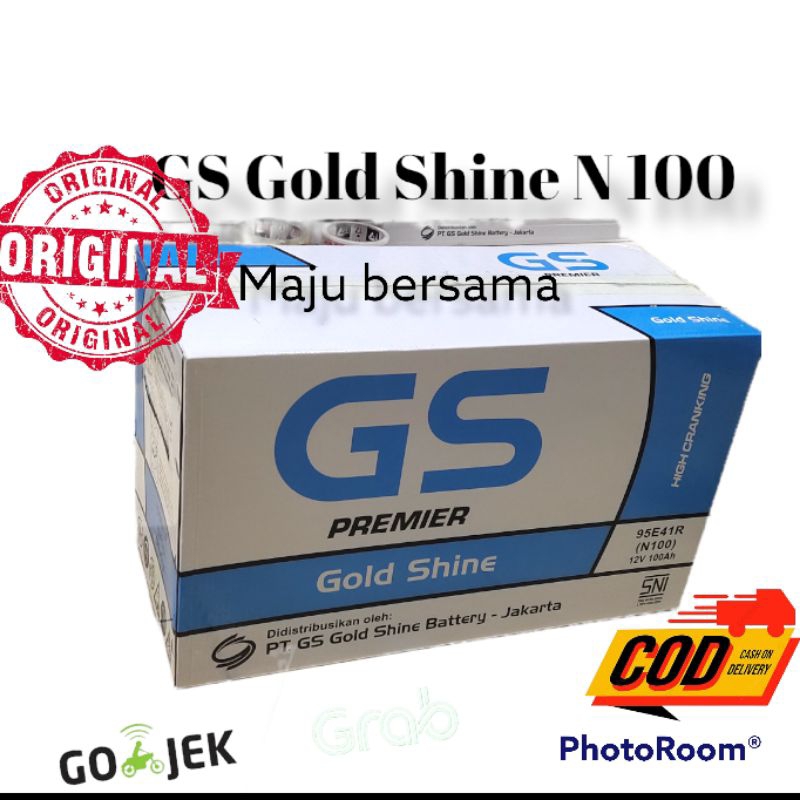 Aki Mobil N100 Aki Mobil Basah Bus/Truck N100 GS Gold Shine Aki Mobil Basah N100