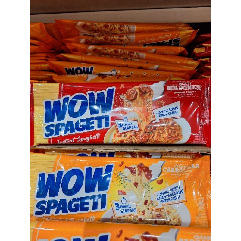 

BARU! WOW SPAGETTI CARBONARA BOLOGNAISE SPAGHETTI INSTANT ENAK88GR MAYORA INSTAN