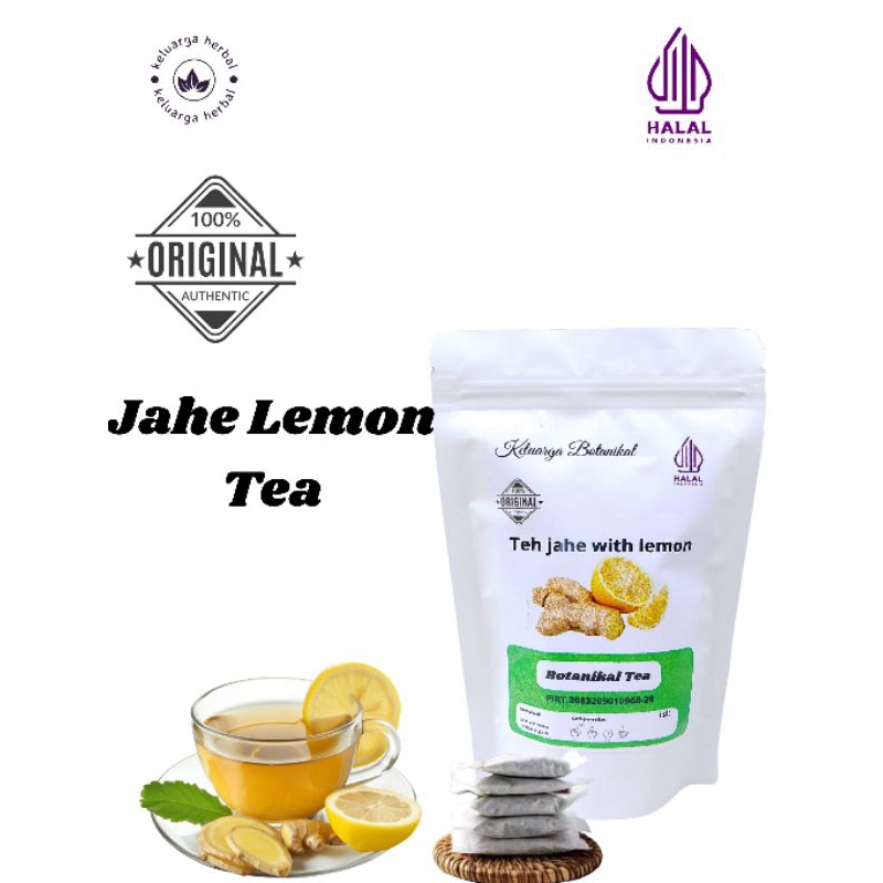 

Teh jahe with lemon lemontea + ginger isi 30 teabag/kantong celups siap seduh