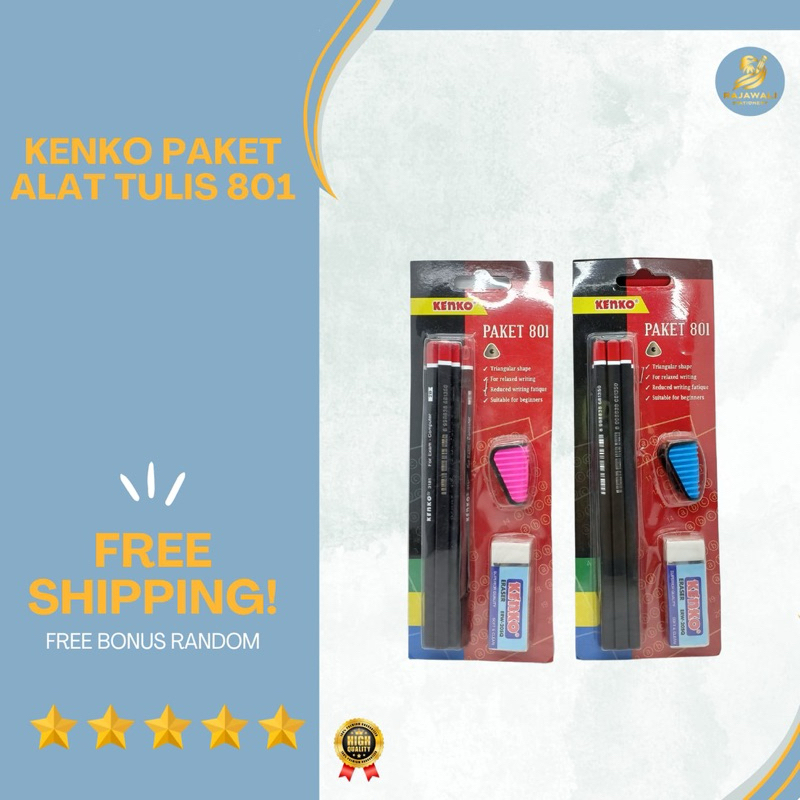 

Kenko Paket Alat Tulis 801 Lengkap Dengan Harga Murah dan Terjangkau | Free Bonus Random