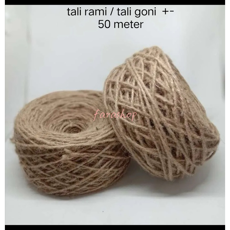 

TALI RAMI/TALI GONI 3PLY PERROL +-50METER ( jual per pak isi 10 roll )