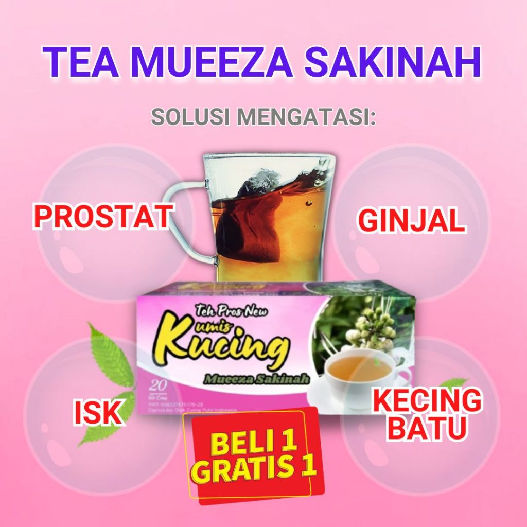 

TEH MUEEZA SAKINAH / TEH CELUP HERBAL / TEH KUMIS KUCING / TEH PROSTAT / ORIGINAL / BERKUALITAS