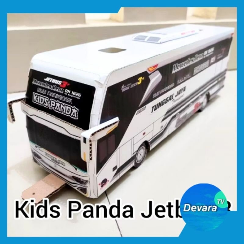 Mainan Mobil Bis Kids Panda dari Kardus | Mobil Mainan dari Kardus