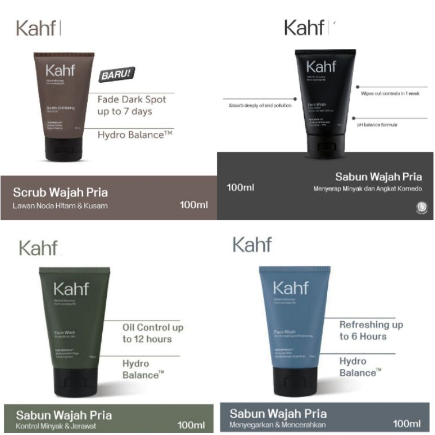 KHAF Face Wash 100ml Sabun Wajah Pria