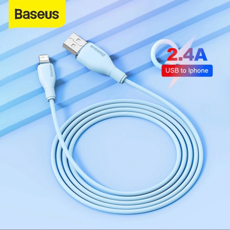 BASEUS KABEL DATA PUDING FAST CHARGING 2.4A IPHONE/TYPE C IPHONE/ C TO C