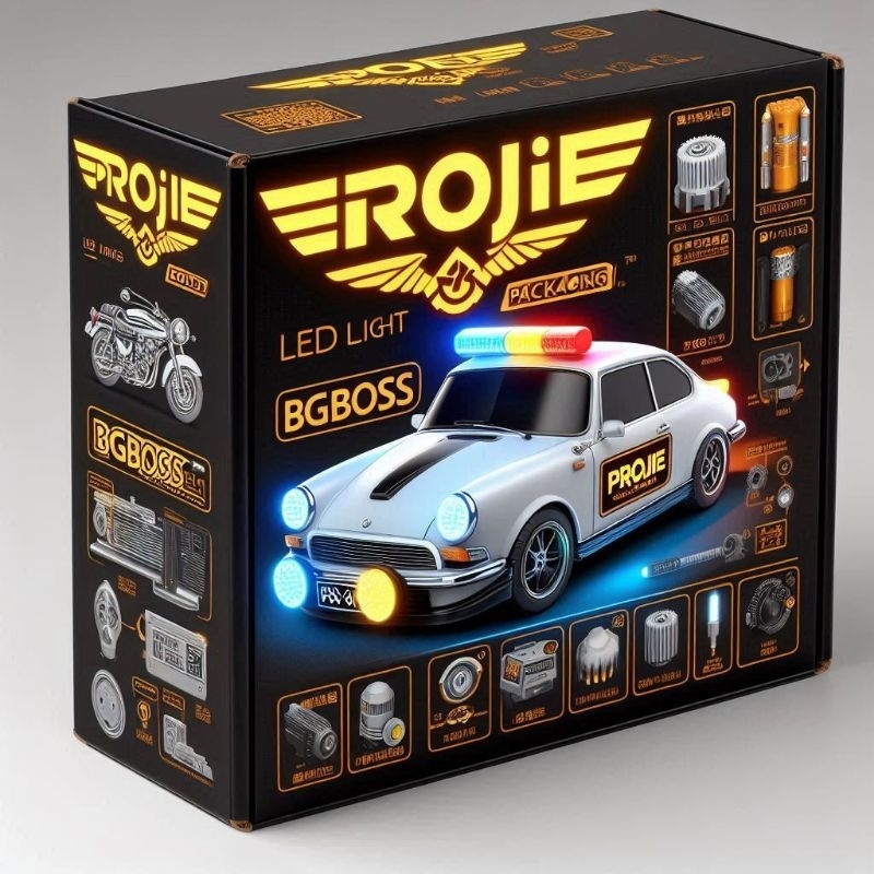 lampu led projie portabel motor bebek dan mobil BG BSS original md