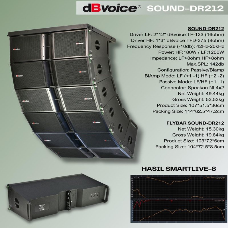 speaker line array dbvoice sound dr 212 original db voice sound dr212