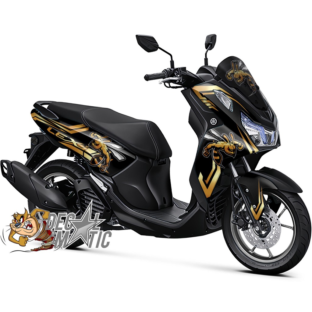 Decal Lexi 155 Full Body Stiker Full Body Motor Yamaha Lexi 125 - Lexi LX 155 - Lebah Gold